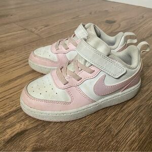 Nike Kids Light Pink and White Sneakers
